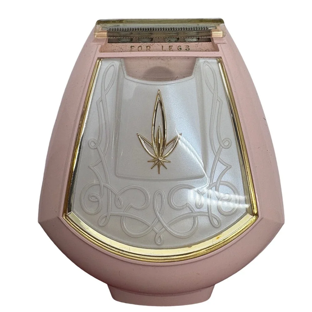 1960s Lady Sunbeam LS5-1 Electric Shaver Pink Gold Starburst Original‎ Box MCM